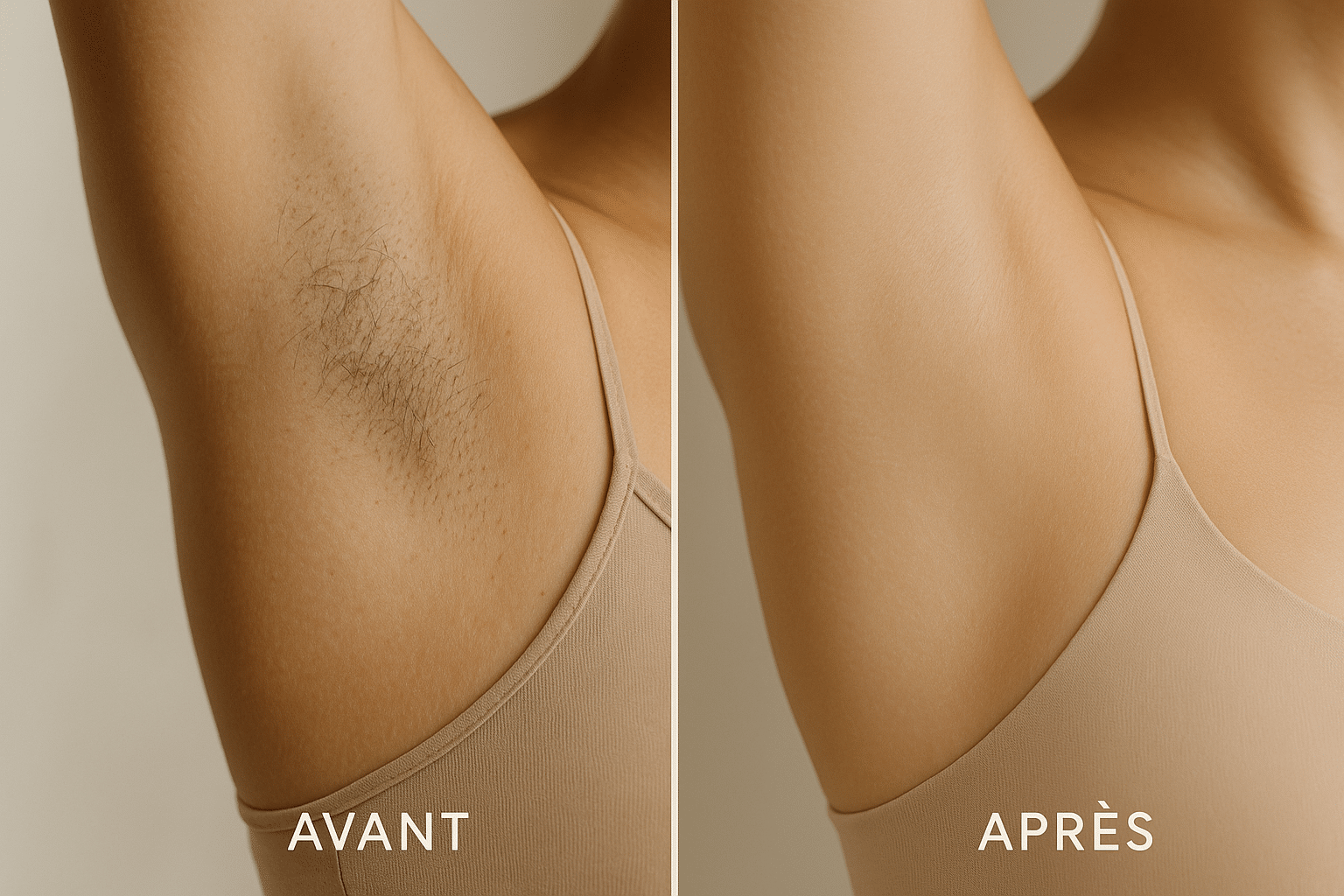 Résultats avant après épilation laser